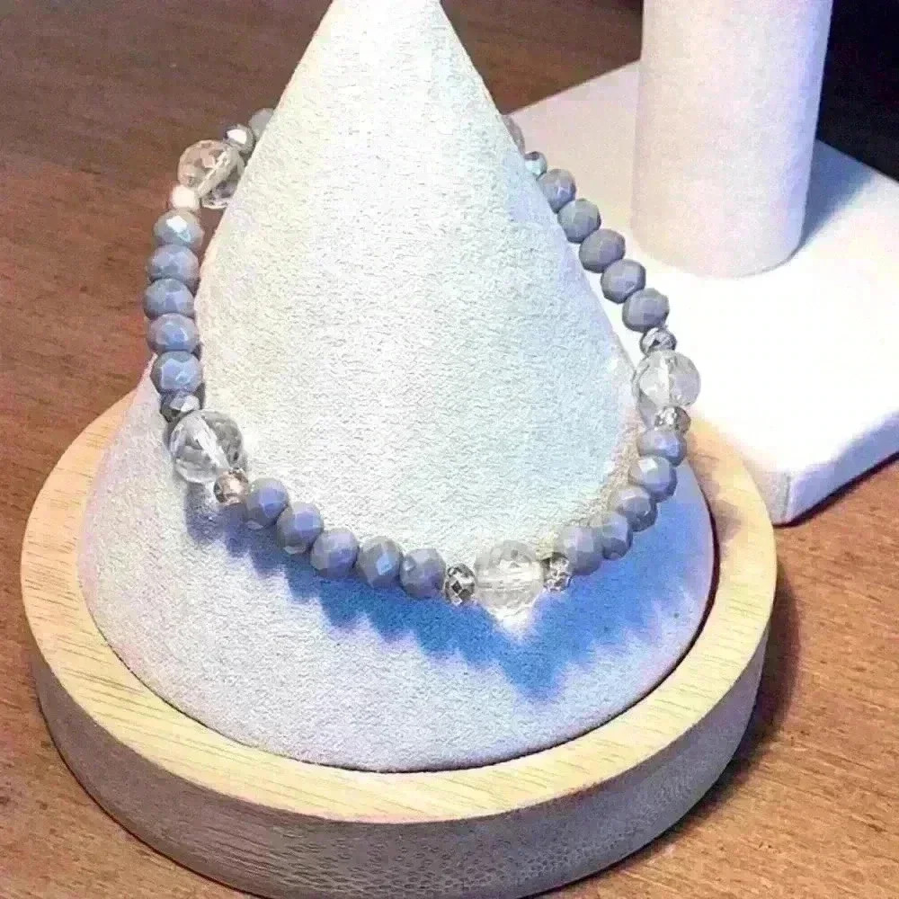 Vintage Faceted Crystal Stretch Bracelet